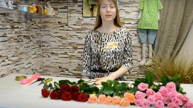 Как собрать букет в спиральной технике