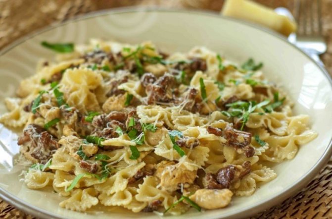 лучшие макароны с курицей