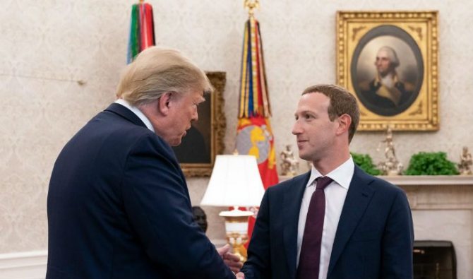 Марк Цукерберг на встрече с Дональдом Трампом