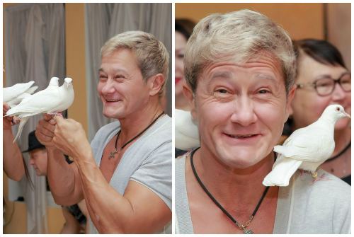 с голубями