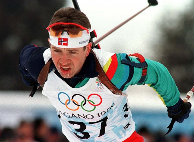 Уле Эйнар Бьорндален на Олимпиаде-1998 в Нагано