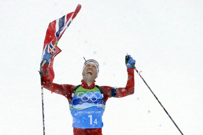 Уле Эйнар Бьорндален — олимпийский чемпион 2010 года в эстафете
